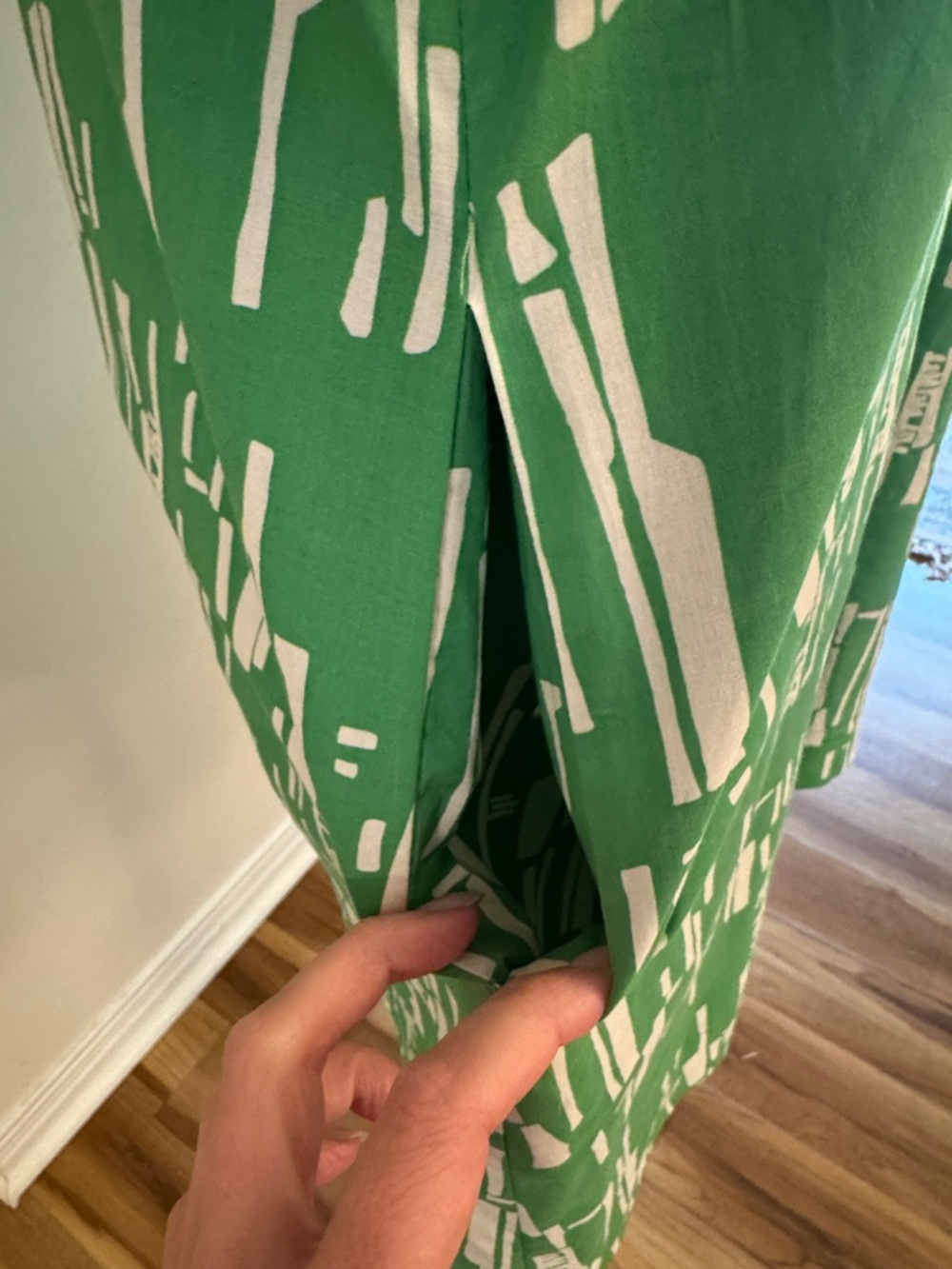 Pinch Green & White Printed Shift Dress - Picture 7 of 12